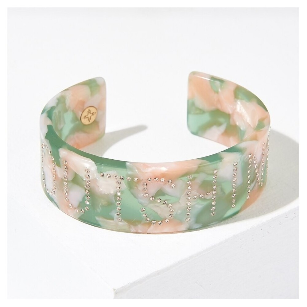 India Hicks Outshine Bangle Womens Green Resin Camo Jewelry Retired